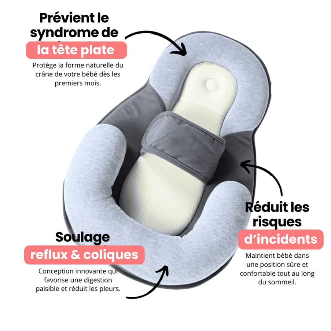 Le Nid DouceNuit™ - Le Cale-Bébé Ergonomique Anti-Reflux & Coliques