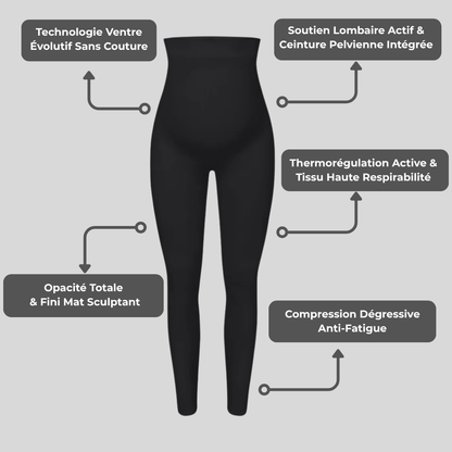 Legging de Grossesse Sculptant | Maintien & Confort Absolu