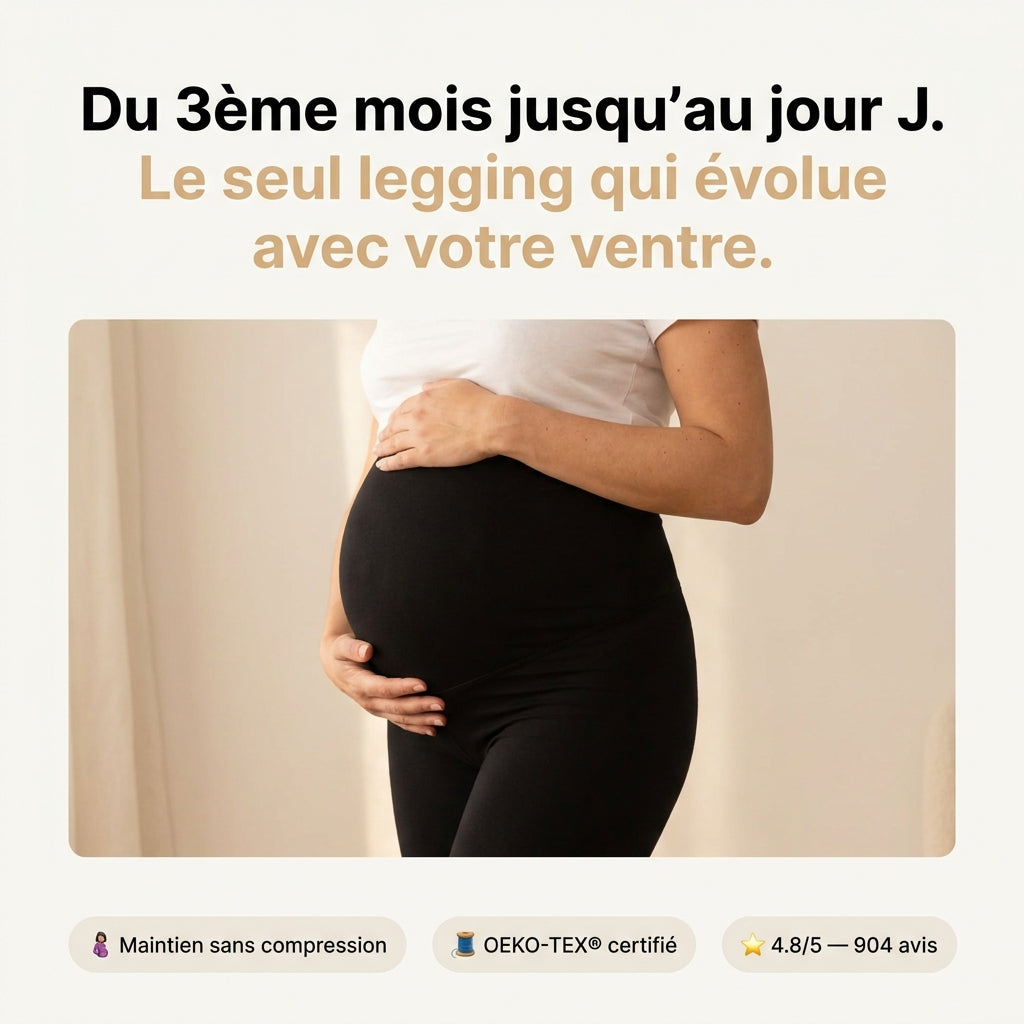 Legging de Grossesse Sculptant | Maintien & Confort Absolu